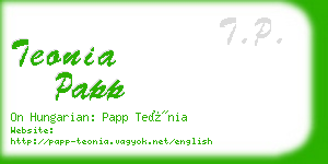 teonia papp business card